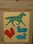 Meyercord Vintage Water Applied Decals Transfers Country Horse Rooster New Nos. Fixed Price $12.63.