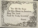 Tri-chem 2917 Dinner Time Blessing Sampler Picture To Paint Vintage 1990 9X12. Fixed Price $6.50.
