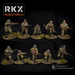 British Canadian Army All Rkx Miniature Sets 28MM 1/56 Unpainted Wwii. Fixed Price $15.50.