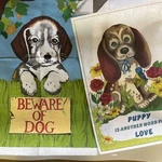 Picture To Paint Tri-chem Artex Completed Puppy Love Cute Wall Hangings. Fixed Price $24.95.