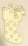 Ready Paint Wood Ornament - #006 Stocking Free Shipping. Fixed Price $8.25.