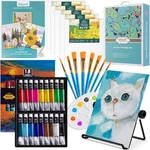 Art Set For Kids, Painting Supplies Kit With 5 Canvas Panels, 8 Brushes, 1. Fixed Price $44.99.