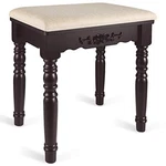 Oak Wood Vanity Stool, Modern Makeup Dressing With Concave Seat Surface.... Fixed Price $59.72.