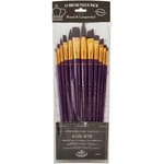 Burgundy Taklon Long Handle Value Pack Brush Set 12/PKG. Fixed Price $19.63.