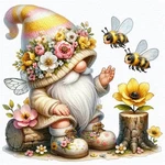 Gnome Diamond Painting Kits For 12X12 Inches, Multicolored. Fixed Price $14.99.