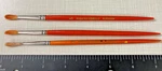 Vintage Used Finest Red Sable Hair 1 3, 2 #5 Paint Brushes, W. Germany. Fixed Price $10.00.