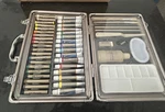 Loew Cornell Art Set Paint And Oil Pastels With Brushes More! New Case. Fixed Price $11.99.