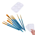 Paint And Tray Palette Set, 10 Pcs Nylon Hair Brushes Pack .... Fixed Price $6.47.