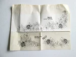 Vintage Tri-chem Floral Dresser Scarf&pillowcase Pattern Chart Liquid Embroidery. Fixed Price $14.99.