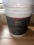 Behr Dynasty 5 Gal. Ultra White Flat Exterior Stain-blocking Paint & Primer New. Fixed Price $250.00.