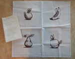 Vtg Tri-chem Fabric Panels For Painting Fruits Practice Block #2890 Banana Apple. Fixed Price $5.99.