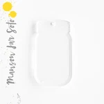 Clear Mason Jar Soto Acrylic Keychain Blanks Shapes 3"(PACK 25-50) Opt. Ring. Fixed Price $26.73.