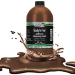 Pouring Masters Deep Brown Metallic Pearl 32OZ Bottle Water-based Acrylic Paint. Fixed Price $32.99.
