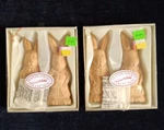 Vintage Wangs Handcarved Collection Wooden Bunny Rabbits 2 Sets Of Crafts Nos. Fixed Price $9.99.