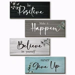 4 Pcs Office Decor For Motivational Wall Rustic Inspirational With Posi.... Fixed Price $15.05.