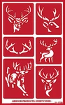 Antlers Deer Sports Crest Glass Etching Reusable Armour. Fixed Price $8.99.