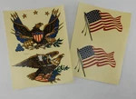 Vintage American Eagle Flag Water Transfer Decals Meyercord Usa Patriotic Set. Fixed Price $17.99.