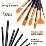 Paint Set For Acrylic Watercolor Oil Gouache Art Brushes ( Black Handle ). Fixed Price $8.99.