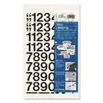 Chartpak 1130 1" Press-on Vinyl Self-adhesive Numbers Black Chars (44/PK) New. Fixed Price $10.92.