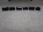 Boyd Glass Train Set Bernard Black Satin 1995 6 Pieces Cars Engine Caboose. Fixed Price $90.00.