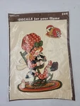 Vintage Meyercord 1970'S Deadstock Girl And Raccoon Baby Decal Set.. Fixed Price $10.49.