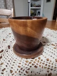 Rustic Charm Hand Turned Black Walnut Center Piece Wood Bowl Grain 4.25 X. Fixed Price $55.00.