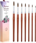 Professional Watercolor Brush Sable Hair Artist Tip Round Set Wood Hand.... Fixed Price $37.07.