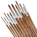 12PCS Artist Paint Brushes Set Professional Wooden Oil Acrylic Watercolour. Fixed Price $8.50.