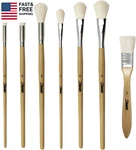 Gilding Brush SET,7 Pcs Professional Goat Hair Blend Mop For Acrylic. Fixed Price $21.49.