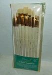 Pennelli Paint Brush Set Of 12 Firm Taklon Watercolor Acrylics Tempura. Fixed Price $13.29.