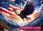 Ceovr Bald Eagle Diamond Art Kits For Adults, American Flag Painting Dot. Fixed Price $11.49.