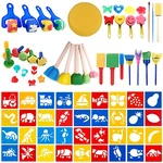 Stencils For Painting With Kids Brushes Toddler Craft Drawing Tools. Fixed Price $15.97.