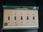 Creative Accents Wood Wall Plate Unfinished Ash 5 Light Switch Paint Or Stain. Fixed Price $8.99.