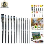 Artist Set Of 12 High-quality Synthetic Brushes For Creative Excellence. Fixed Price $23.99.