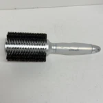 Conair Round Hair Brush Boar Bristle Silver Soft Grip Gel Handle Styling Tool. Fixed Price $10.95.