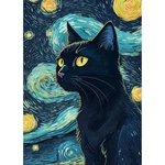 Qenspe Cat Diamond Painting Kits For Adults, 5D 30X40CM, Multicolored. Fixed Price $7.88.