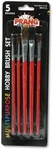 Hobby Five-brush Set, Assorted Sizes, Natural Hair, Flat; Round, 5/SET. Fixed Price $20.93.