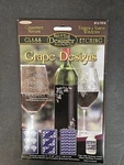 Armour Products: Rub 'n' Etch Grape Designs (3) Stencil Sheets Item# 12-7018. Fixed Price $24.50.