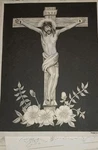 * 0795 Inri Jesus On The Cross Picture To Paint 9X12". Fixed Price $10.00.