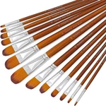Dugato Artist Filbert Paint Brushes Set 13PCS, Soft Anti-shedding Nylon Hair Woo. Fixed Price $20.42.