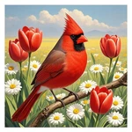 Diamond Painting For Adults Cardinal, Round Full Drill Art Kits,. Fixed Price $12.99.