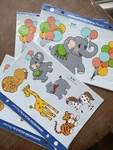 Lot 4 Vtg 83 Decoral Hand Painted Circus Animal Balloon Nursery Decal B-30 B-31. Fixed Price $20.00.