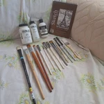 Artist Painting Supplies, Oil, Acrylic Brushes Liquitex, Golden. Fixed Price $170.00.