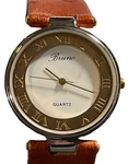Bruno Womens 31MM Water Proof Watch 9603 Pebbled Leather New Battery. Fixed Price $14.50.