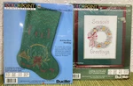 Lot Of 2 Bucilla Colorpoint Paint Stitching Stamped Kits Stocking & Wreath New. Fixed Price $10.00.