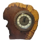 Artistic Mantel Handmade Burl Knot Wood With Electric Clock Inset. Fixed Price $69.95.
