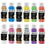 Acrylic Set, 12 Metallic Colors Bottles (59ML / 2OZ) Art Craft For. Fixed Price $24.18.