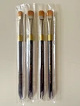Kingart Original Gold 1/2" Crescent Filbert Brushes, Set Of 4, New! Series 9247. Fixed Price $35.00.
