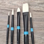 Lot Of 5 - Princeton Aspen Long Handle Oil Acrylic Synthetic Paint Brushes C171. Fixed Price $80.00.