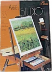 Artists Studio 33 Piece Italian Easel Paint Brush Canvas Portable Unopened. Fixed Price $119.95.